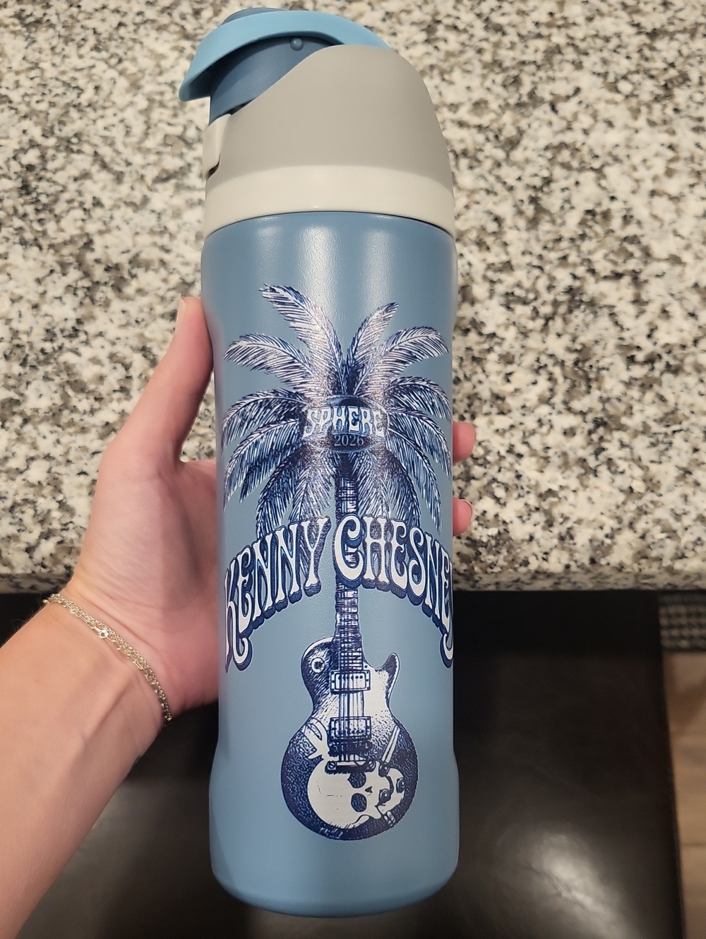 Kenny Chesney Blue Stainless Travel Bottle 24oz